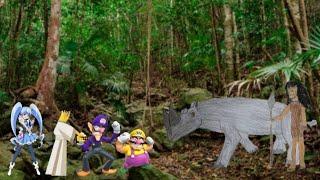 Wario & Friends Dies By Female Neanderthal & Her Pet Arsinoitherium After Provoking It