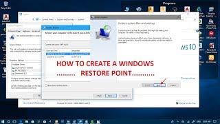 How to enable, create a "Windows restore point" Easy Steps