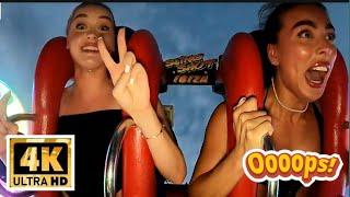 Nice bounce girl on slingshot ride  part 114 #slingshotchallenge #amusementpark