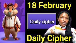 18 February Hamster Kombat Daily Cipher Today - Hamster Verse Cipher Today.