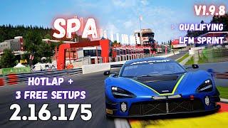 MCLAREN 720S GT3 EVO | SPA 2.16.1 | HOTLAP + FREE SETUP | ACC v1.9