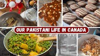 Minutes mey Khatam No Fail Zebra Cookies |Pakistani Mom in Canada Vlogs| Cooked by Sabeen