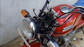 bike headlight modified | hero honda CD deluxe modified #bikemodification #bikemodified