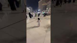 Cute baby in Haram shareef 