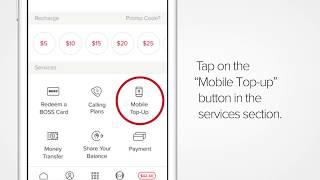 How to send a mobile top-up with the BOSS Revolution App?