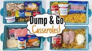 5 DUMP & GO CASSEROLE RECIPES | Quick Dinners Made EASY | Julia Pacheco