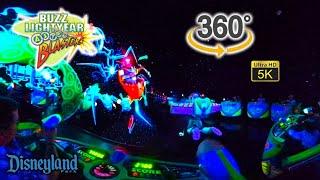 VR 360 5K Buzz Lightyear Astro Blasters On Ride Ultra HD POV with Queue Disneyland 2024-02-18