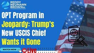 OPT Program in Jeopardy: Trump's New USCIS Chief Wants it Gone