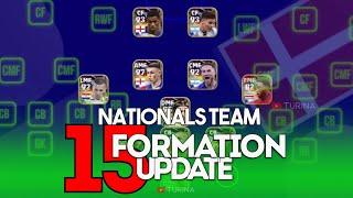 15 FORMATION UPDATE eFootball 2023 mobile | Nationals Team