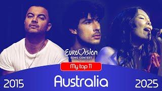  Australia | Eurovision 2015-2025 | My top 11