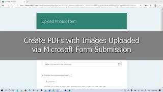 MS Forms Photo Upload Submission to Computer Vision API Analysis to PDF Power Automate Flow