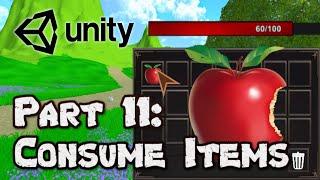 3D Survival Game Tutorial | Unity | Part 11: Consuming, Hovering Over & Removing Items