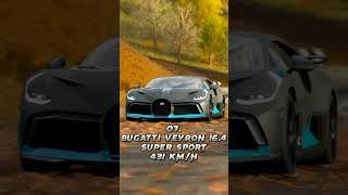 Top 10 Super Fastest Cars  In The World  #shorts #top10facts #youtubeshorts