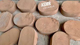 ASMR-Soft Dusty Red Dirt Big Slabs Crumble/Dipping in Water and Paste Play.