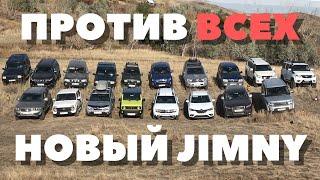 New Suzuki Jimny versus Toyota, Land Rover, Renault, UAZ, Niva, Audi, Volkswagen, Nissan