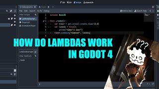 How to use Lambdas in Godot 4 - GDScript Tutorial