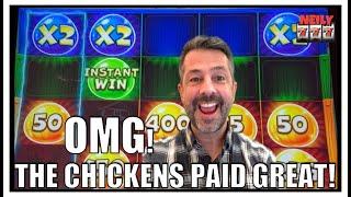 OMG it was a BIG WIN on Crazy Chickens slot machine!