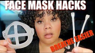 MASK HACKS- FACE Mask TIPS and TRICKS for MAKEUP UNDER a MASK and How to BREATHE EASIER!