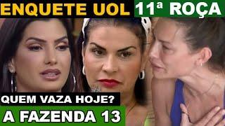 ENQUETE UOL ATUALIZADA REVELA QUEM VAI SAIR HOJE DE A FAZENDA 13 ENTRE DAYANE, SOLANGE E MARINA