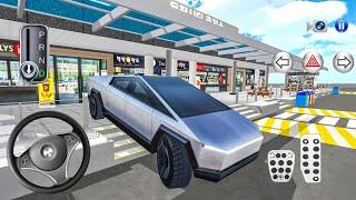 New Electric car Tesla Cybertruck in Highway Rest Area - 3D Driving Class Simulation - Android game