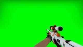 AWP Asiimov no scopes Animations HD 1080p Green Screen - CS GO