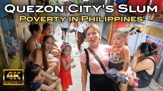 EXTREME WALK at HIDDEN SLUM in TATALON QUEZON CITY METRO MANILA PHILIPPINES [4K] 