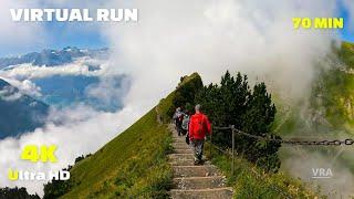 Virtual Run 4k Stoos Ridge Hike - VR Headset Scenery Switzerland - Virtual Run For Treadmill