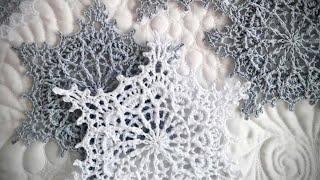 Вяжем красивую снежинку! ️️️Мастер-класс! Crochet snowflake