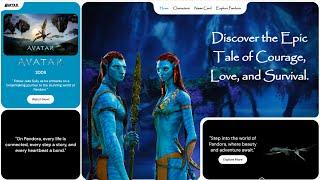 Responsive Avatar Movie-Themed Website with HTML, CSS & JavaScript | Movie Themed Website