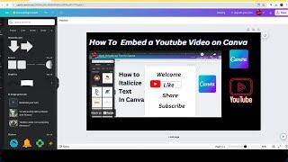 How to Embed  A YouTube Video in Canva.