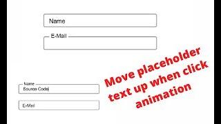 Input Placeholder animation | only CSS