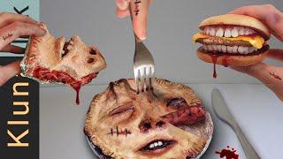 Klunatik Eating BRAINS, TEETH & JUICY FLESH.. 2 + HOURS: BEST OF GORY 2023! Scary ASMR eating sounds