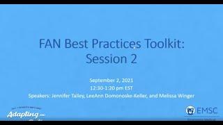 FAN Toolkit -- Best Practices (2nd of 2 parts)