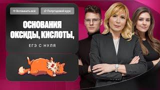 ВСЕ про оксиды, основания и кислоты для ЕГЭ по химии | Полугодовой курс | Степенин и Дацук