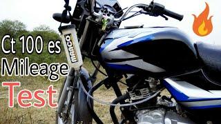 Bajaj Ct 100 es BS4 AHO Mileage test 2018