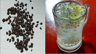 Lamonade with Basil seeds/Tokma Sorbot. Drinks recipe.