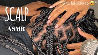 ASMR | scalp scratching braids, Rose fell into a deep sleep.