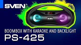 Аcoustic system with Bluetooth, karaoke and backlight — SVEN PS-425.