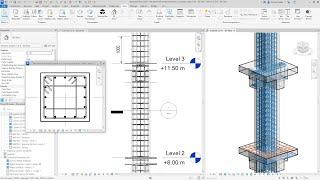 Modeling Reinforcement in a Concrete Column Using Revit