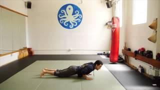 Martial arts yoga: Upward dog, cobra pose