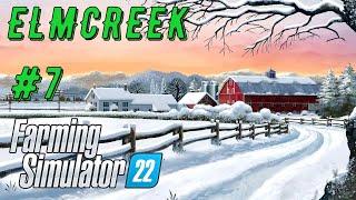 FS 22 - ЗИМА пришла.  Пилю ЛЕС.  Хороший доход. Первая авария  - Фермер в ELMCREEK # 7