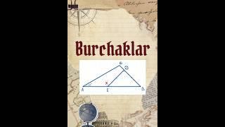 Uchburchak burchaklarini o'rganamiz #Matematika #Math #Geometry