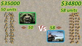 Virus vs Sniper - Same Cost Battle: Red Alert 2