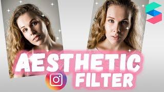 Aesthetic Instagram Filter / Create filter with Lightroom preset, sparkles and tap to change
