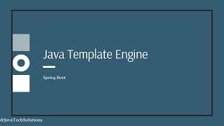 What is Java Template Engine JTE in Spring Boot?