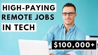 10 High Paying Remote Jobs in Tech in 2021