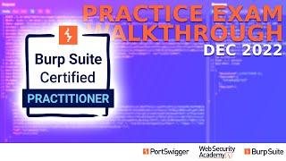 Burp Suite Certified Practitioner: Practice Exam Walkthrough (December 2022)