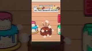 Every free dessert recipe you can find in Toca Boca  tips and tricks and fun and easy hacks