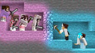 Minecraft Manhunt Boys VS 4 Girls REMATCH