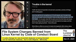 Linux Code of Conduct Board Blocks File System Changes